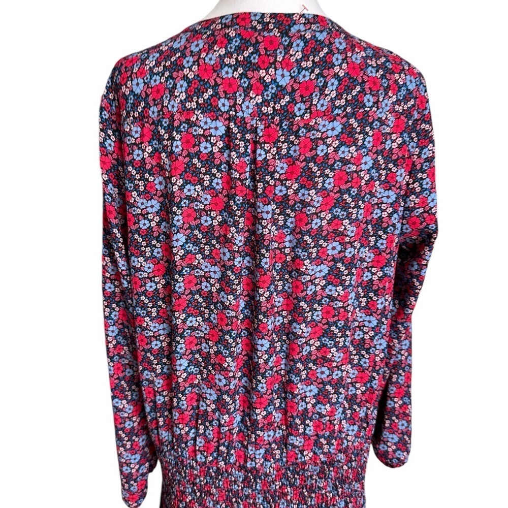 GAP Women Pleated Red Floral Dress M - Picture 15 of 17